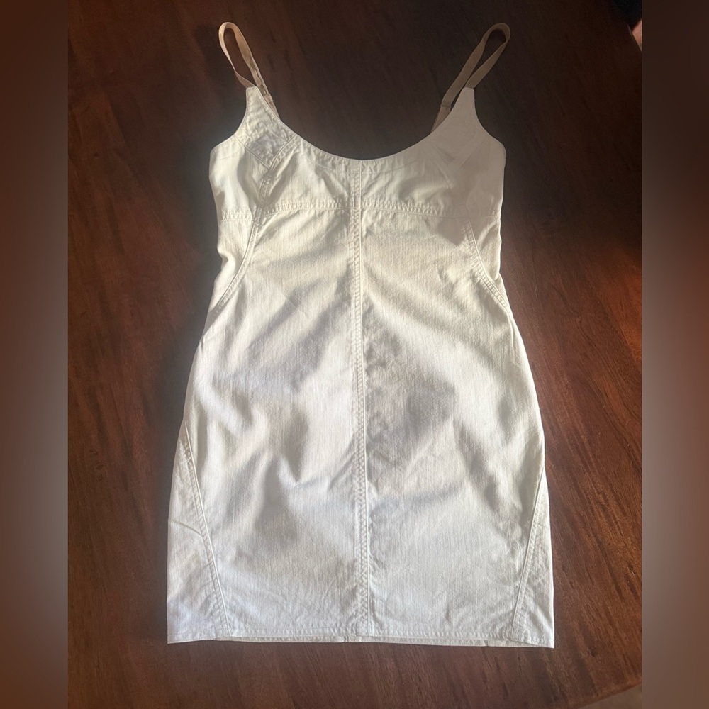 DKNY White Jean Dress, Size 4